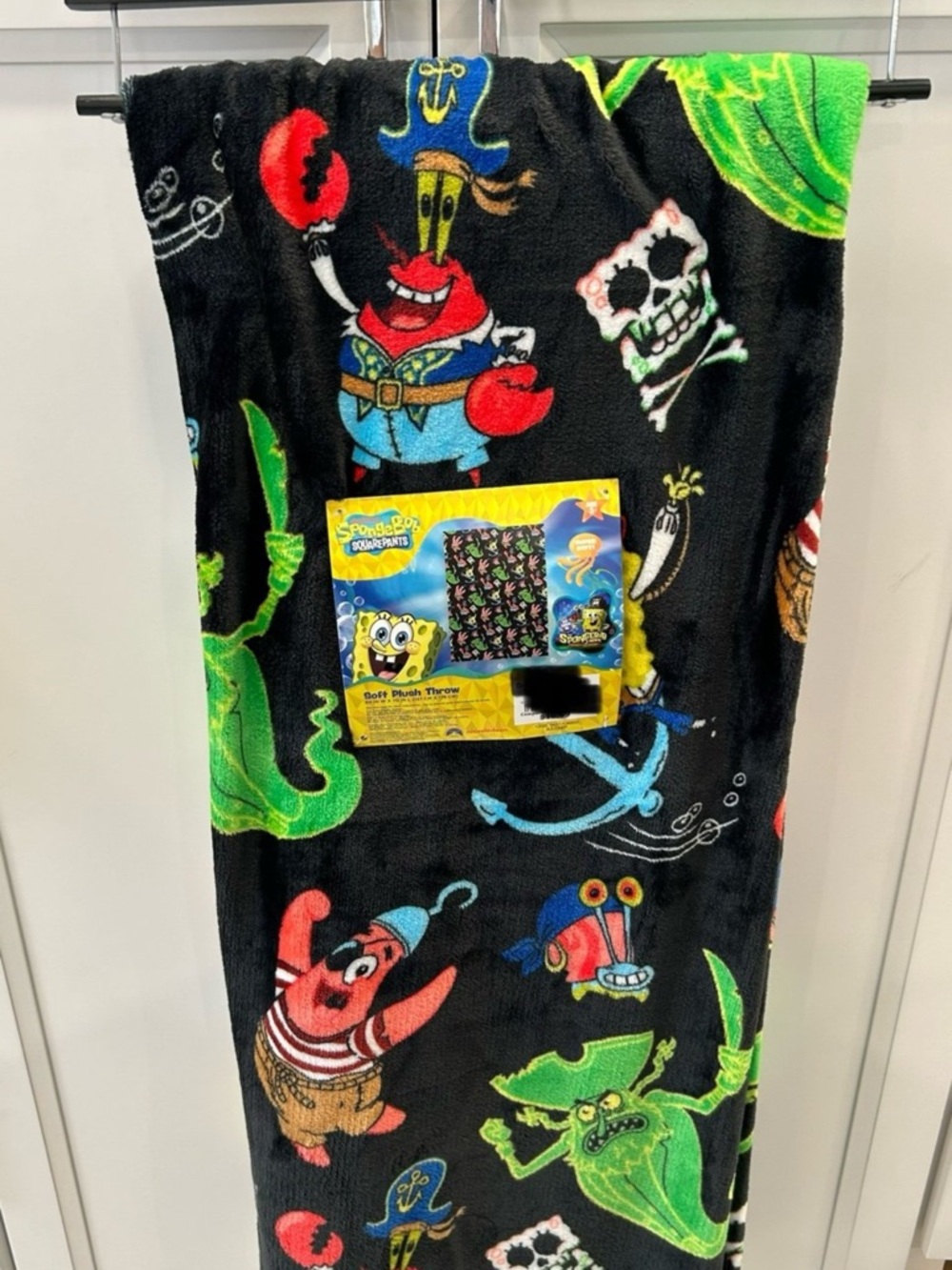 SpongeBob SquarePants Pirate Soft Plush Throw Blanket 50”x70”
